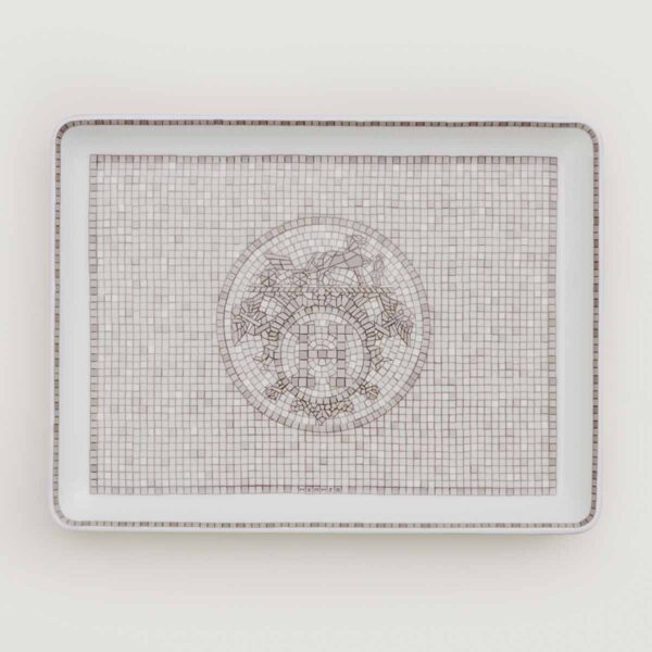 Hermès Mosaique Au 24 Platinum Oriental Sushi Plate | Kneen & Co