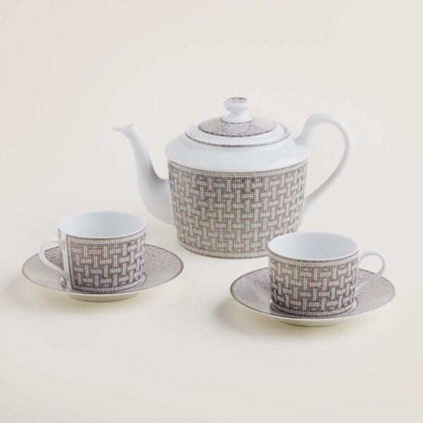 Hermès Mosaique au 24 Platinum Tea Set | Kneen & Co