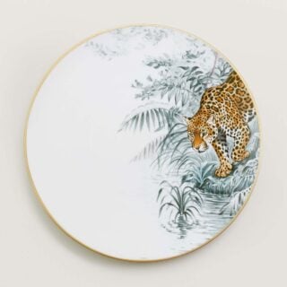 Hermès Carnets d'Equateur Jaguar Dinner Plate | Kneen & Co