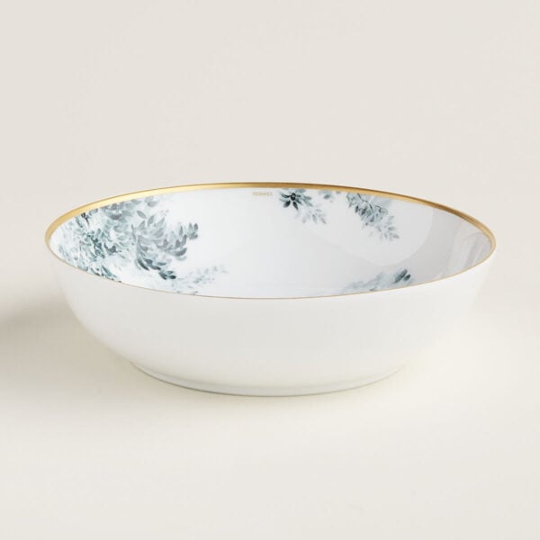HERMES-DNRWR-carnets-dEquateur-038013P-worn-3-1200x1200px-100KB Hermès Carnets d'Equateur Cereal Bowl shown on table | Kneen & Co