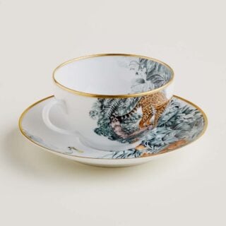 Hermès Carnets d'Equateur Breakfast Cup and Saucer | Kneen & Co