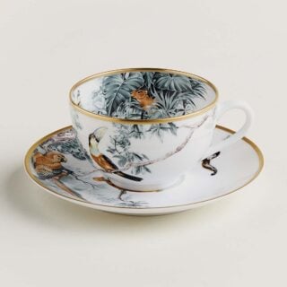 Hermès Carnets d'Equateur Tea Cup and Saucer | Kneen & Co
