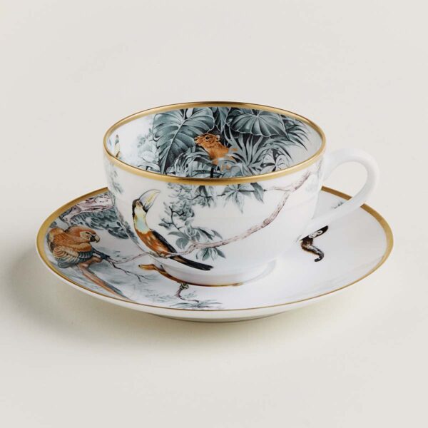 HERMES-DNRWR-carnets-dEquateur-038016P-worn-1-1200x1200px-100KB Hermès Carnets d'Equateur Tea Cup and Saucer | Kneen & Co