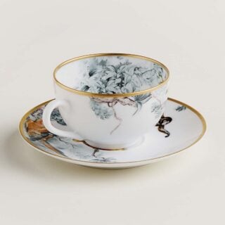 Hermès Carnets d'Equateur Tea Cup and Saucer | Kneen & Co