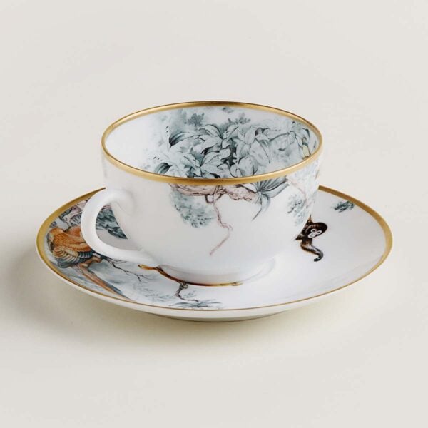 HERMES-DNRWR-carnets-dEquateur-038016P-worn-3-1200x1200px-100KB Hermès Carnets d'Equateur Tea Cup and Saucer | Kneen & Co