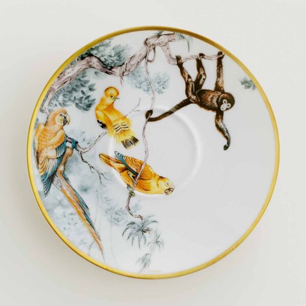 HERMES-DNRWR-carnets-dEquateur-038016P-worn-5-1200x1200px-100KB Hermès Carnets d'Equateur Tea Cup and Saucer shown on table | Kneen & Co