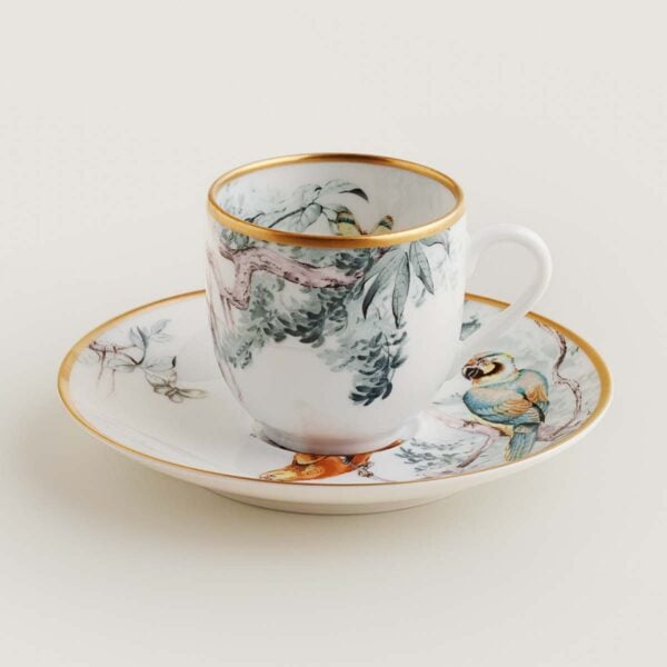 HERMES-DNRWR-carnets-dEquateur-038017P-worn-1-1200x1200px-100KB Hermès Carnets d'Equateur Espresso Cup and Saucer | Kneen & Co