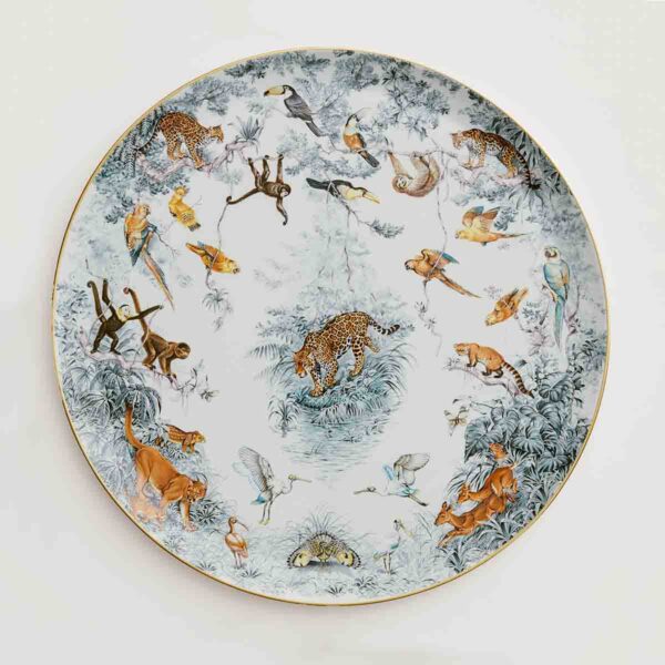 Hermès Carnets d'Equateur Large Round Platter | Kneen & Co
