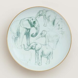 Hermès Carnets d'Equateur Large Deep Round Platter | Kneen & Co