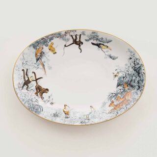 Hermès Carnets d'Equateur Medium Oval Platter | Kneen & Co