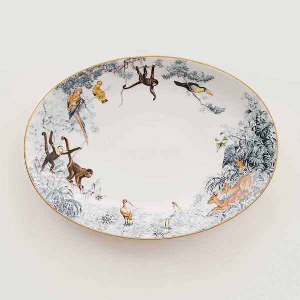 Hermès Carnets d'Equateur Medium Oval Platter | Kneen & Co