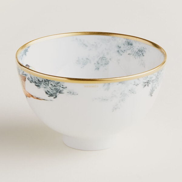 Hermès Carnets d'Equateur Small Bowl shown on table | Kneen & Co