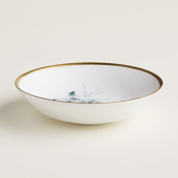 HERMES-DNRWR-carnets-dEquateur-038086P-worn-3-1200x1200px-100KB Hermès Carnets d'Equateur Soy Dish shown on table | Kneen & Co