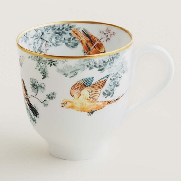 HERMES-DNRWR-carnets-dEquateur-038131P-worn-1-1200x1200px-100KB Hermès Carnets d'Equateur Birds Mug | Kneen & Co