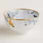 Hermès Carnets d'Equateur Birds Medium Bowl shown on table | Kneen & Co