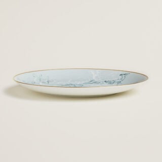 Hermès Carnets d'Equateur Impalas Dessert Plate shown on table | Kneen & Co