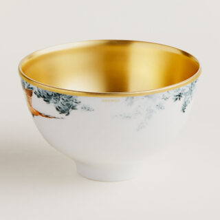 Hermès Carnets d'Equateur Gold Small Bowl (without lid) | Kneen & Co