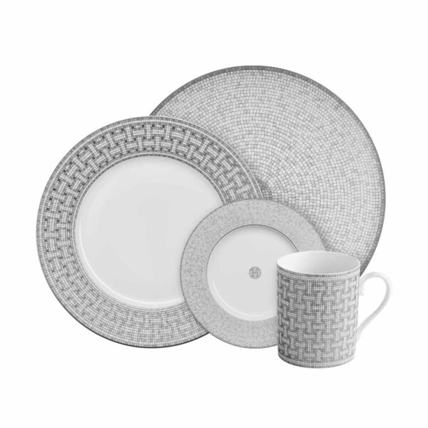 Hermès Mosaique Au 24 Platinum Dinnerware Collection | Kneen & Co
