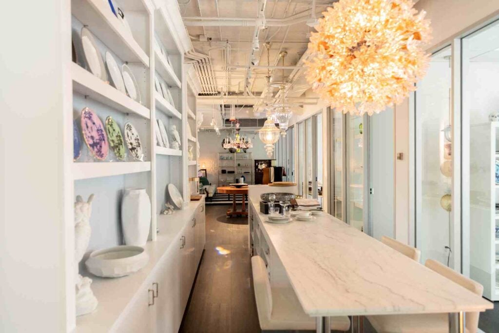 High-end furniture and home accessories at Kneen & Co. Showroom in Chicago