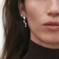 Woman wearing Georg Jensen Moonlight Grapes Earrings in sterling silver | Kneen & Co