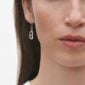 Georg Jensen Offspring Earrings 433A in sterling silver close up on model | Kneen & Co