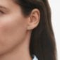 George Jensen Signature Woman wearing Diamonds Ear Stud White Gold With Diamonds 0.18 CT | Kneen & Co