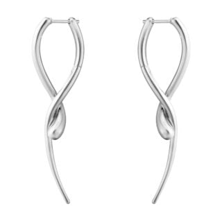 Georg Jensen Mercy Earrings, long in sterling silver | Kneen & Co