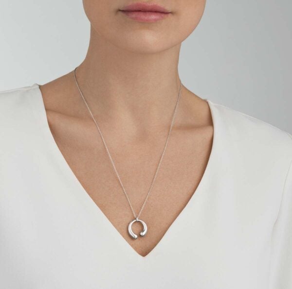Georg Jensen Mercy Medium Pendant Necklace in sterling silver | Kneen & Co