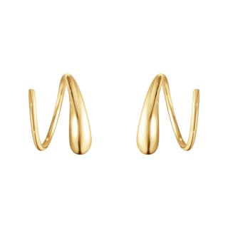 Georg Jensen Mercy Swirl Earrings in 18 kt yellow gold | Kneen & Co