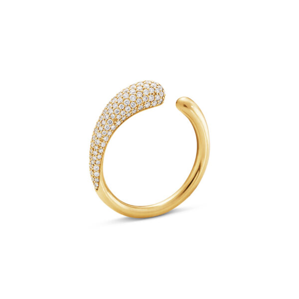 GJensen-10017798-MERCY-MINI-RING-1636-YG-DIAMND-PAVE-0pt53CT-1200x1200-100KB Georg Jensen Mercy Ring, Mini in 18 kt yellow gold and .53 CT pavé diamonds | Kneen & Co