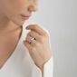 Woman wearing Georg Jensen Mercy Ring, Small in sterling silver | Kneen & Co