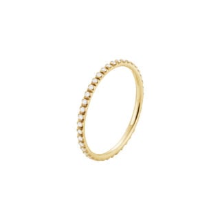 Georg Jensen Signature Diamonds Ring, Small in yellow gold | Kneen & Co