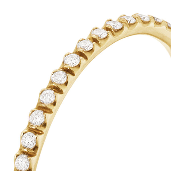 Georg Jensen Signature Diamonds Ring, Small in yellow gold | Kneen & Co