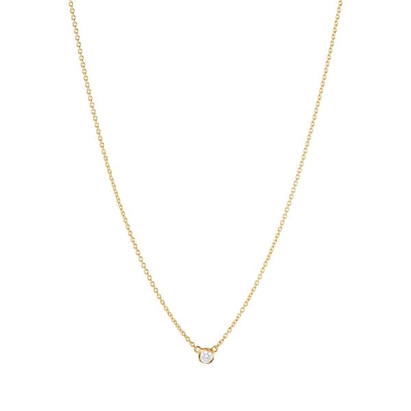 Georg Jensen Signature Diamonds Pendant 0.05 ct in yellow gold | Kneen & Co