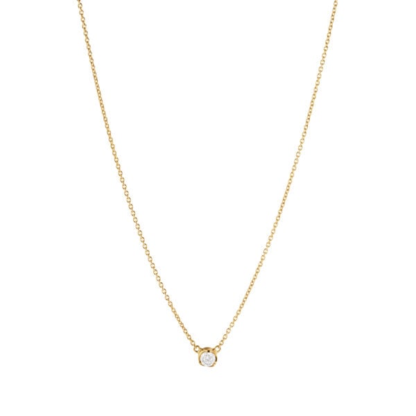 Georg Jensen Signature Diamonds Pendant 0.10 ct in yellow gold | Kneen & Co