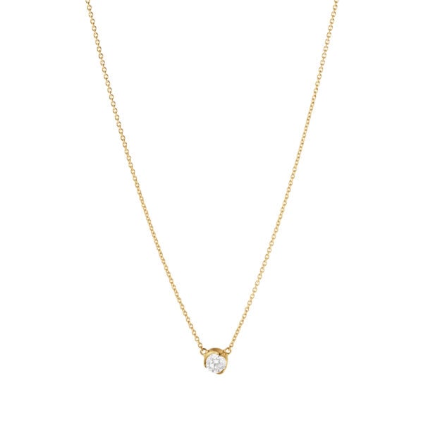 Georg Jensen Signature Diamonds Pendant 0.20 ct in yellow gold | Kneen & Co