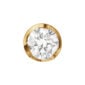 Georg Jensen Signature Diamonds Solitaire Stud Earring 0.10 ct in yellow gold front view | Kneen & Co