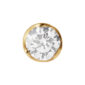 Georg Jensen Signature Diamonds Solitaire Stud Earring 0.20 ct in yellow gold front view| Kneen & Co