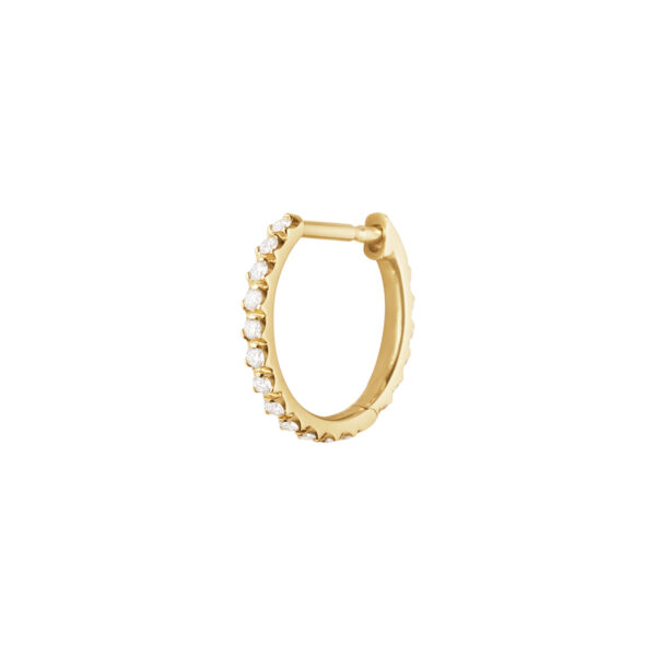 Georg Jensen Signature Diamonds Ear Hoop Gold with Diamonds 0.10 CT | Kneen & Co