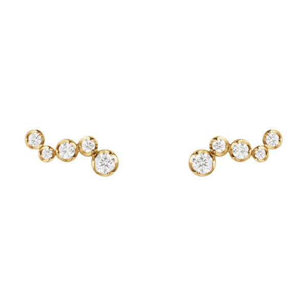 George Jensen Signature Diamonds Ear Stud 0.18 ct in yellow gold | Kneen & Co