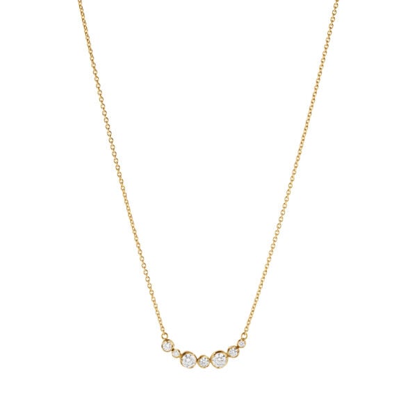 George Jensen Signature Diamonds Necklace 0.22 ct in yellow gold | Kneen & Co