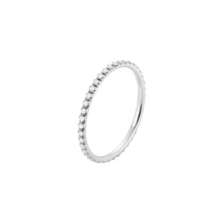 Georg Jensen Signature Diamonds Ring, Small | White Gold | Kneen & Co