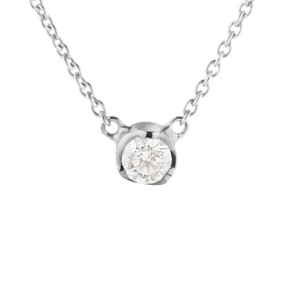 Georg Jensen Signature Diamonds Pendant 0.10 ct | White Gold | Kneen & Co