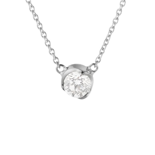 Georg Jensen Signature Diamonds Pendant 0.20 ct | White Gold | Kneen & Co