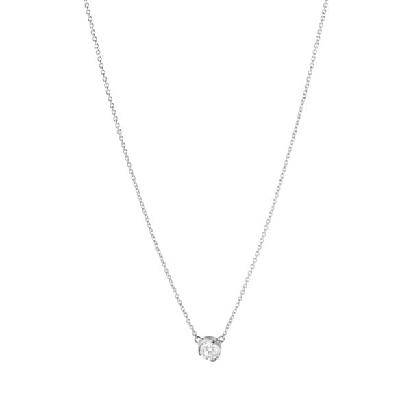 Georg Jensen Signature Diamonds White Gold Pendant .20 CT | Kneen & Co