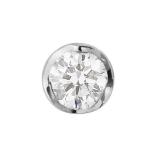 Georg Jensen Signature Diamonds Solitaire Stud Earring 0.05 ct front view| White Gold