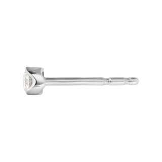 Georg Jensen Signature Diamonds Solitaire Stud Earring 0.05 ct side view| White Gold