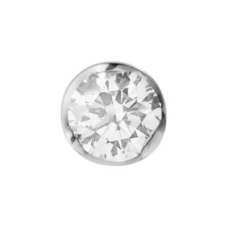 Georg Jensen Signature Diamonds Solitaire Stud Earring 0.20 ct | White Gold | Kneen & Co