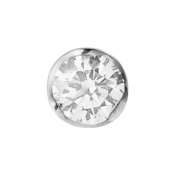 Georg Jensen Signature Diamonds Solitaire Stud Earring 0.20 ct | White Gold | Kneen & Co