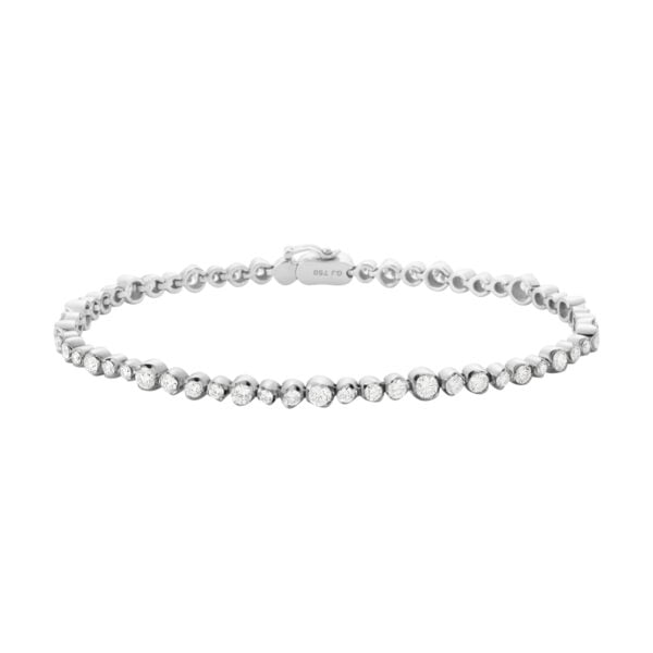 George Jensen Signature Diamonds Tennis Bracelet | White Gold | Kneen & Co
